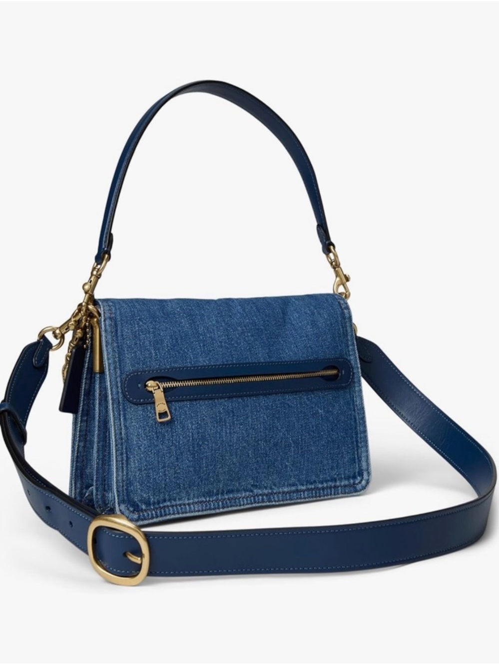 Coach Chain Tabby 26 Denim Shoulder Bag - Picture 3 of 16